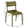 Stapelbare tuinstoel Napoli - groen - 83x55x48 cm