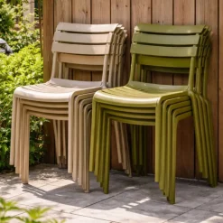 Stapelbare tuinstoel Napoli - groen - 83x55x48 cm