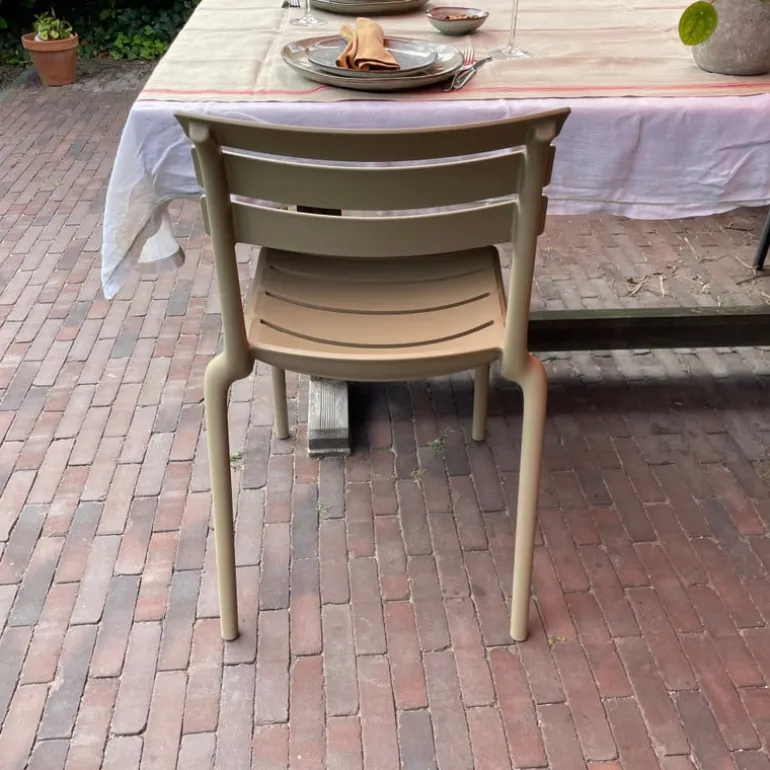 Stapelbare tuinstoel Napoli - taupe - 83x55x48 cm
