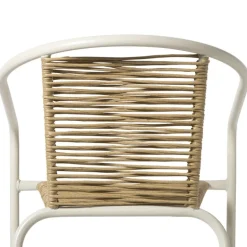 Stapelbare tuinstoel Tim - bruin/wit - 73x53x62 cm