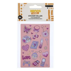 Sticker vellen - multikleur - set van 4