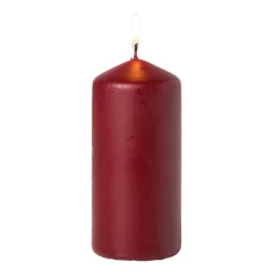 Stompkaars glad - bordeauxrood - ø6x13 cm