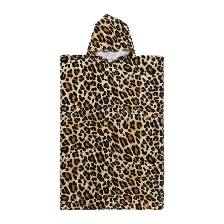 Strandponcho luipaard - multikleur - 75x220 cm