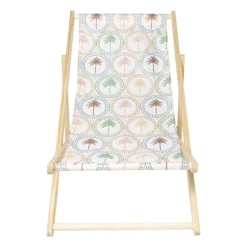 Strandstoel palmbomen - multikleur - 92x82x58 cm