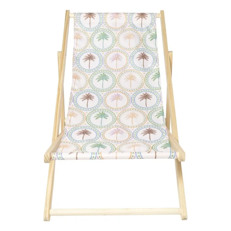 Strandstoel palmbomen - multikleur - 92x82x58 cm