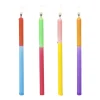 Taartkaarsen dip-dye - multikleur - set van 12
