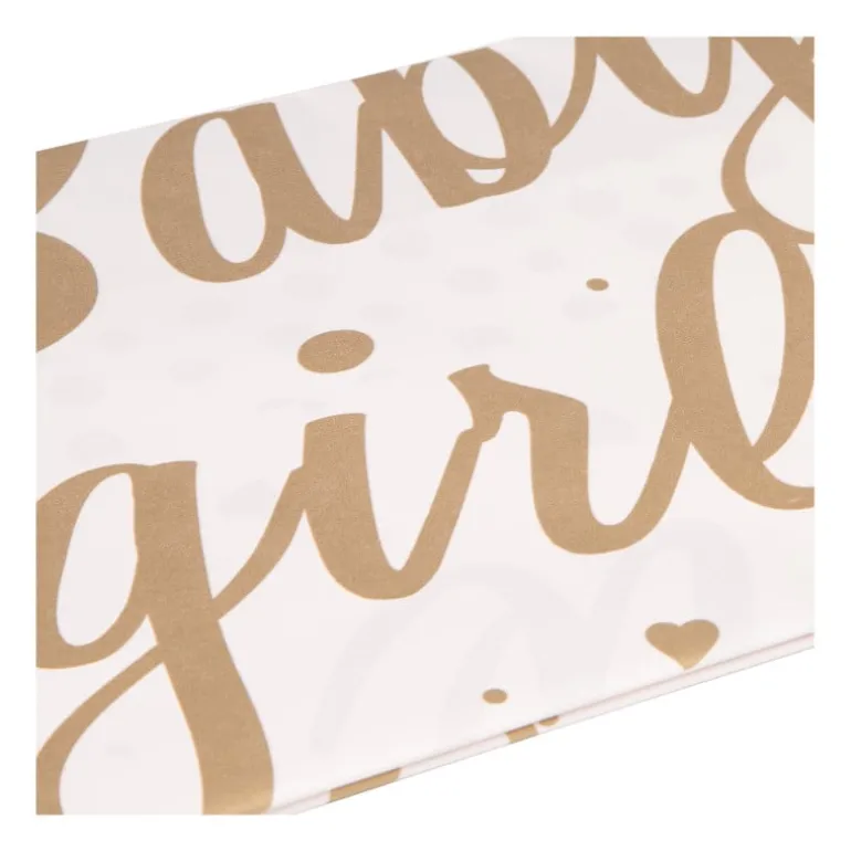 Tafelkleed baby girl - roze/goud - 136x220 cm