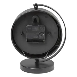 Tafelklok rond - metaal - 16x10.5x20 cm