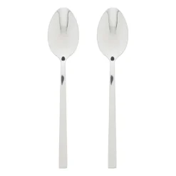 Tafellepels - zilverkleurig - set van 2