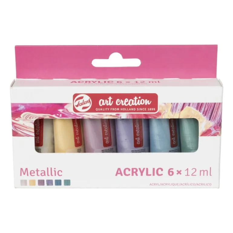 Talens acrylverf - metallic - set van 6