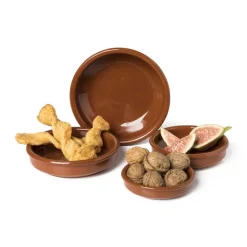 Tapasbakje klei - bruin - ⌀14 cm