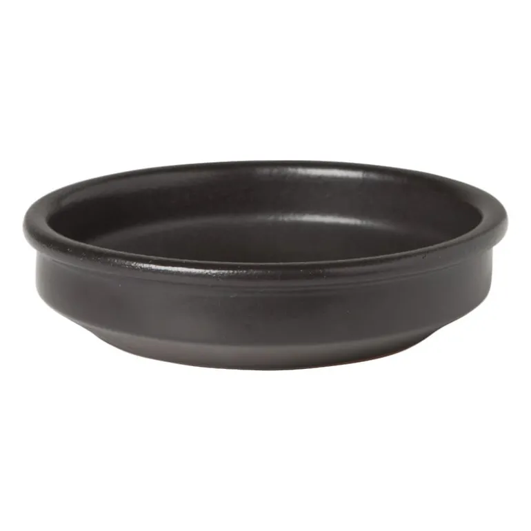 Tapasbakje klei - zwart - ⌀10 cm