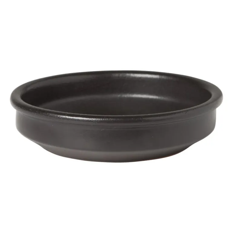 Tapasbakje klei - zwart - ⌀14 cm