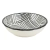 Tapas sausschaaltje Sevilla - zwarte streepjes - ø9x2,5 cm