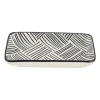 Tapas schaaltje Sevilla rechthoekig - zwarte streepjes - 12,5x6x5 cm