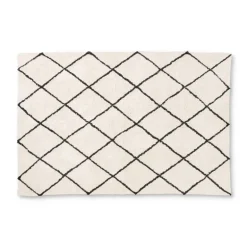 Tapijt berber - naturel/zwart - 160x230 cm