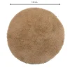 Tapijt fluffy rond - bruin - ø120 cm