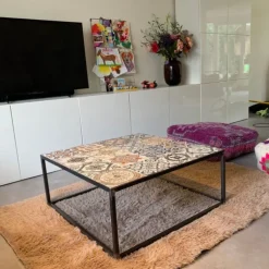 Tapijt hoogpolig - bruin - 120x180 cm