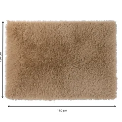 Tapijt hoogpolig - bruin - 120x180 cm