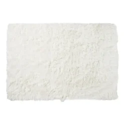 Tapijt hoogpolig - wit - 120x180 cm