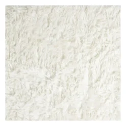 Tapijt hoogpolig - wit - 60x90 cm