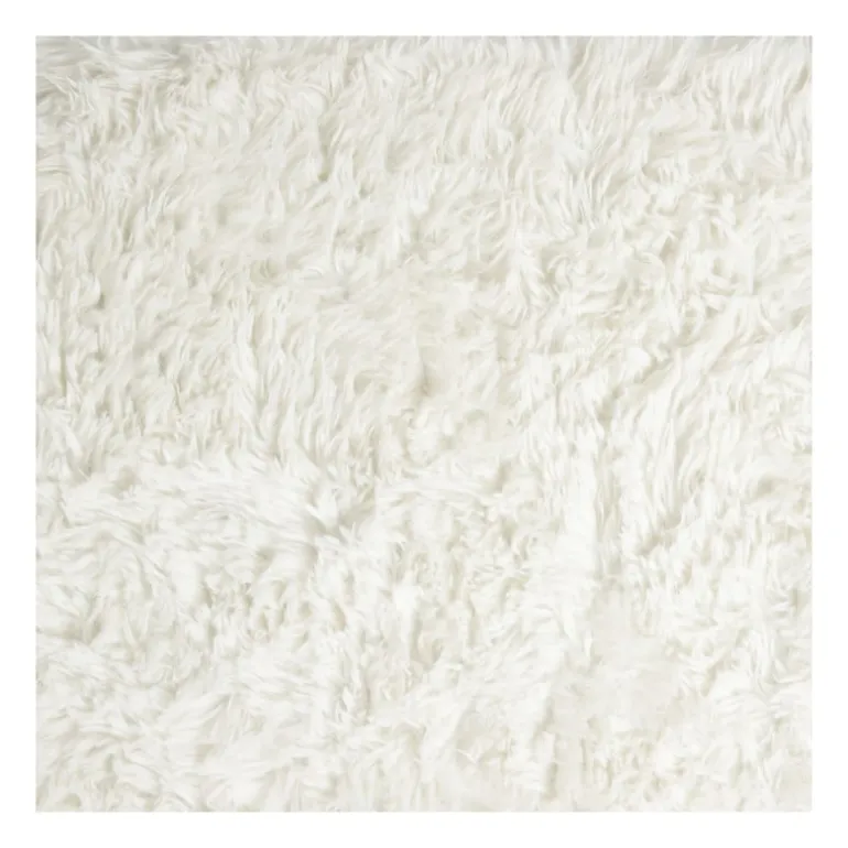 Tapijt hoogpolig - wit - 60x90 cm
