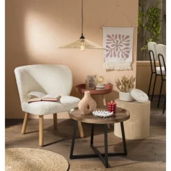 Teddy fauteuil - Troyes - wit - 68.5x60x59.5 cm