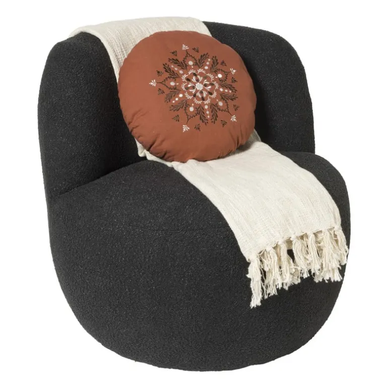 Teddy fauteuil - zwart - ø73.5x71.5 cm