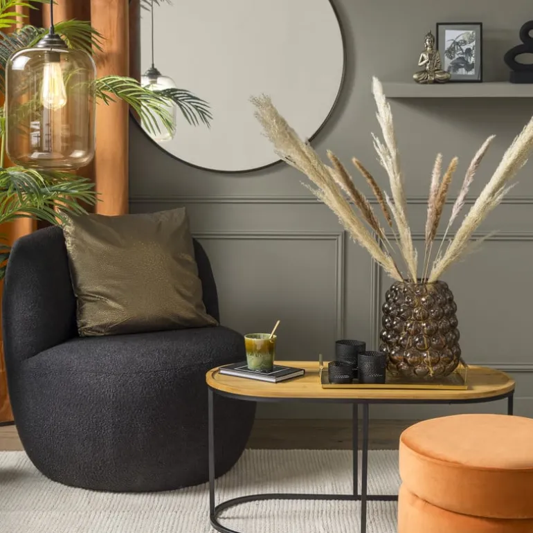 Teddy fauteuil - zwart - ø73.5x71.5 cm