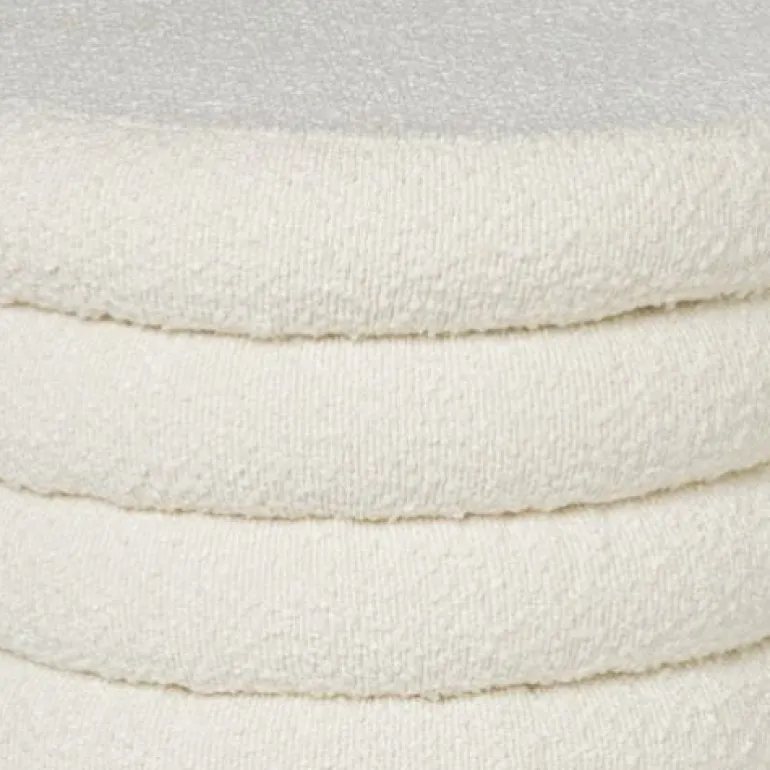 Teddy poef gelaagd met opbergruimte - Troyes - ø41x32.5 cm