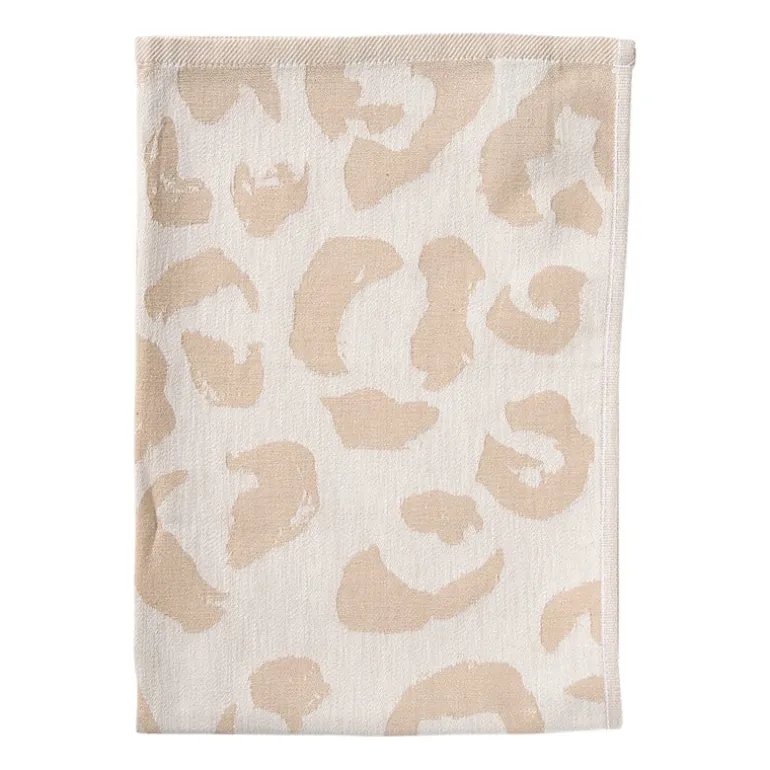 Theedoek animal - beige/bruin - 50x70 cm