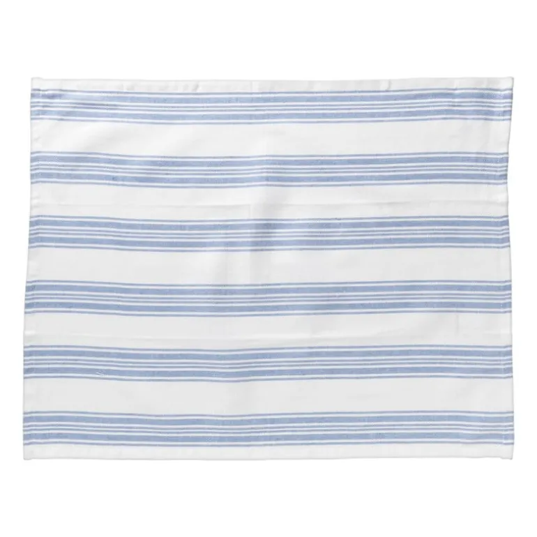 Theedoeken set van 3 - blauw /wit - 45x65 cm