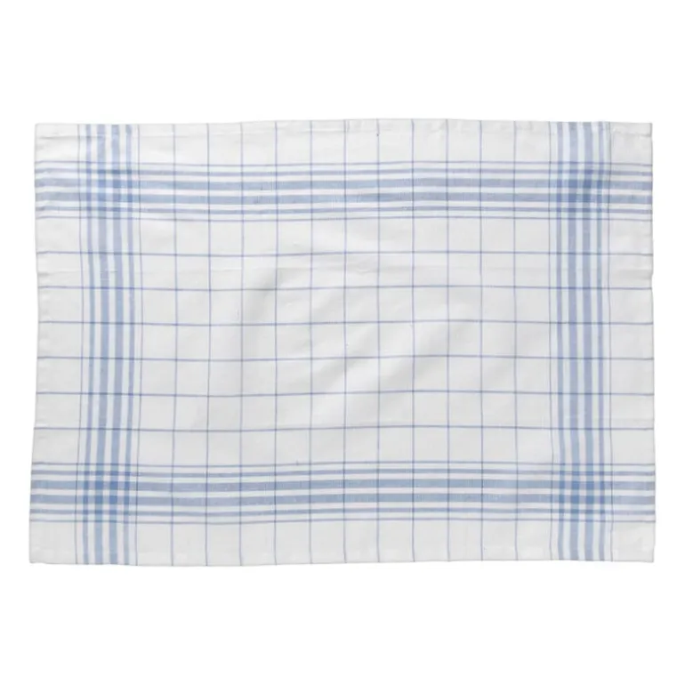 Theedoeken set van 3 - blauw /wit - 45x65 cm
