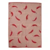 Theedoek pepers - rood/groen - 50x70 cm