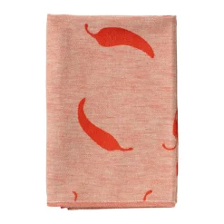Theedoek pepers - rood/groen - 50x70 cm