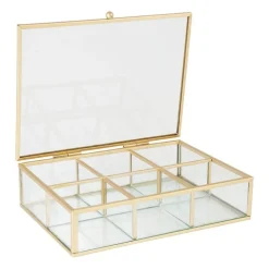 Theedoos - 20x15x5 cm - goud