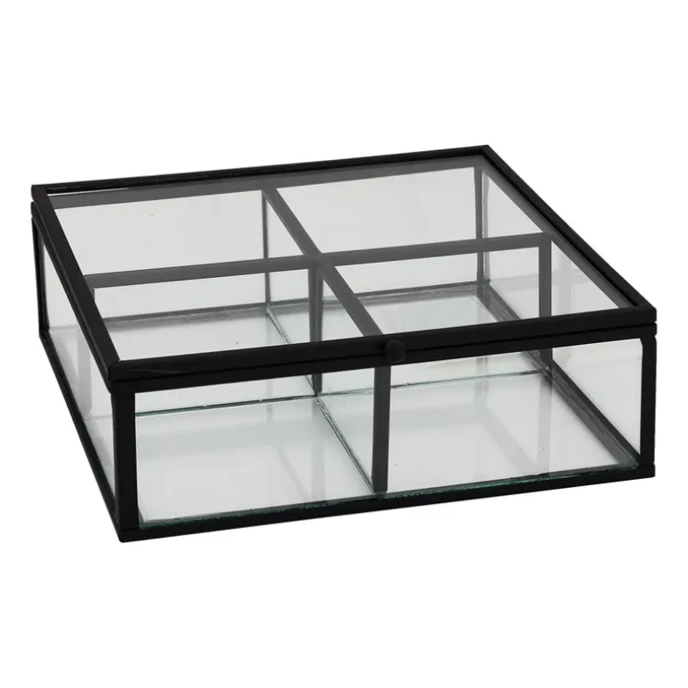 Theedoos - 15x15x5.5 - zwart
