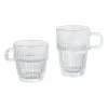 Theeglas ribbel met oor hoog - 315 ml