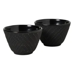 Theekopjes Yuka - set van 2 - zwart