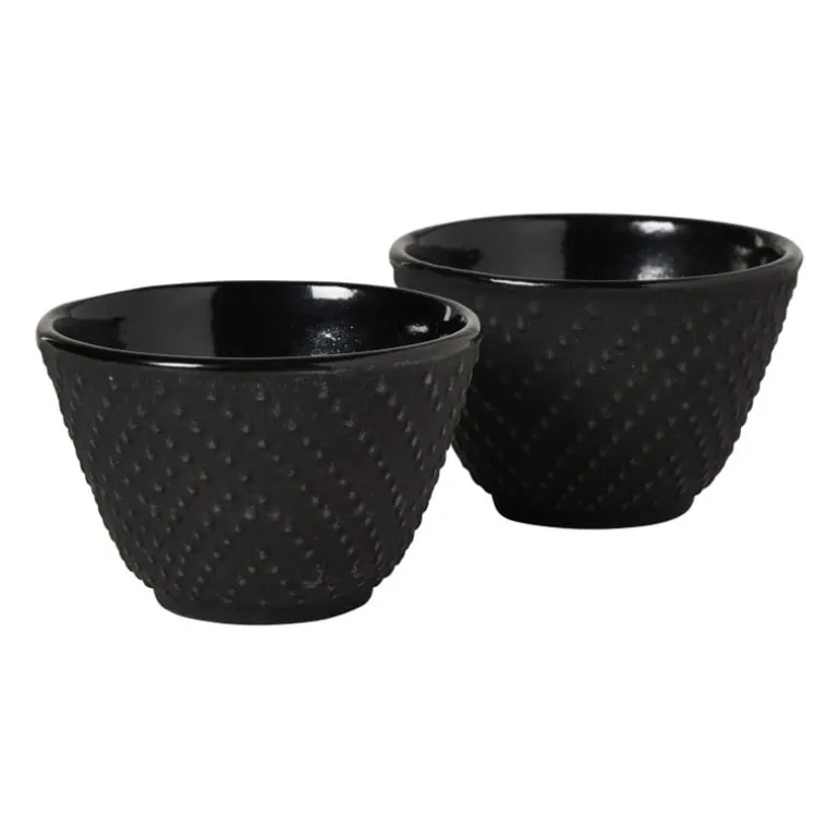Theekopjes Yuka - set van 2 - zwart