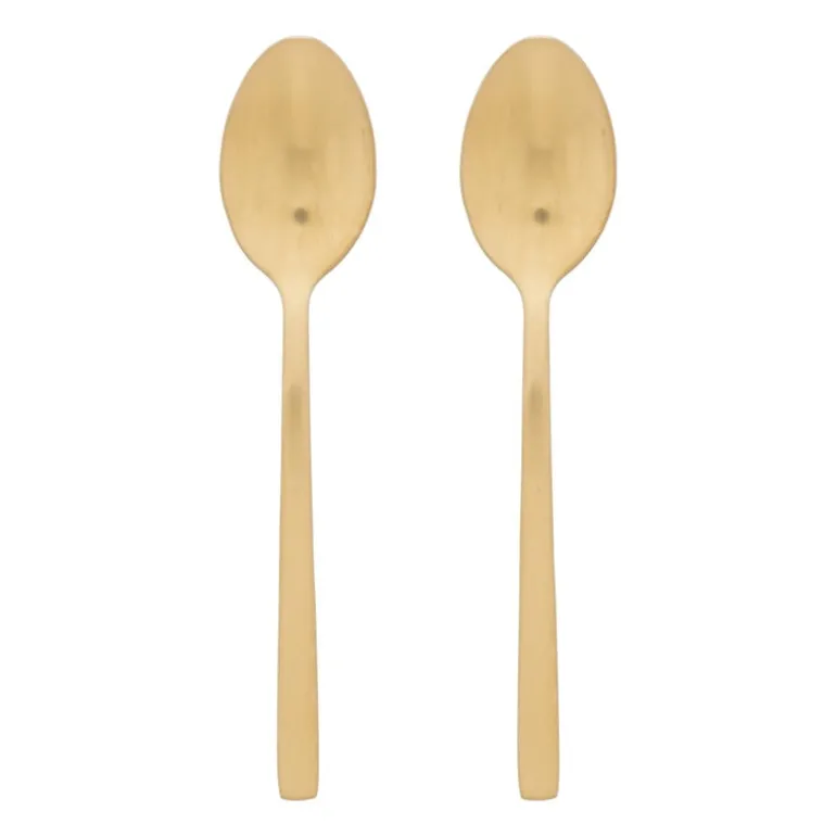Theelepels - goudkleurig - set van 2