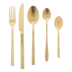 Theelepels lang - goudkleurig - set van 2