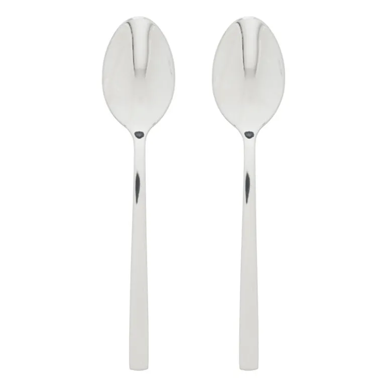 Theelepels - zilverkleurig - set van 2