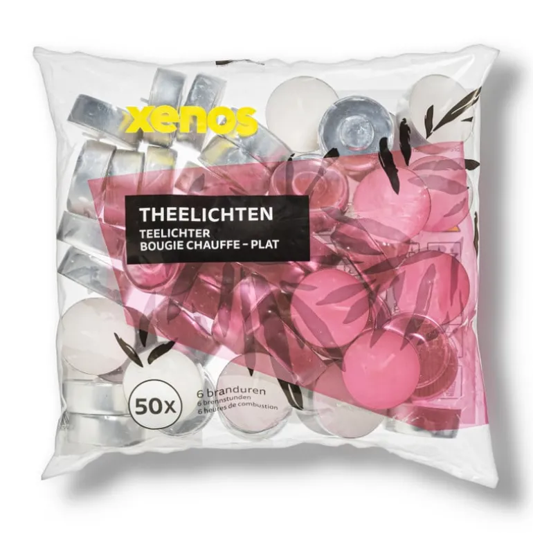 Theelichten - 6 branduren - 50 stuks