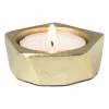 Theelichthouder achthoek - goud - ø5.5x2 cm