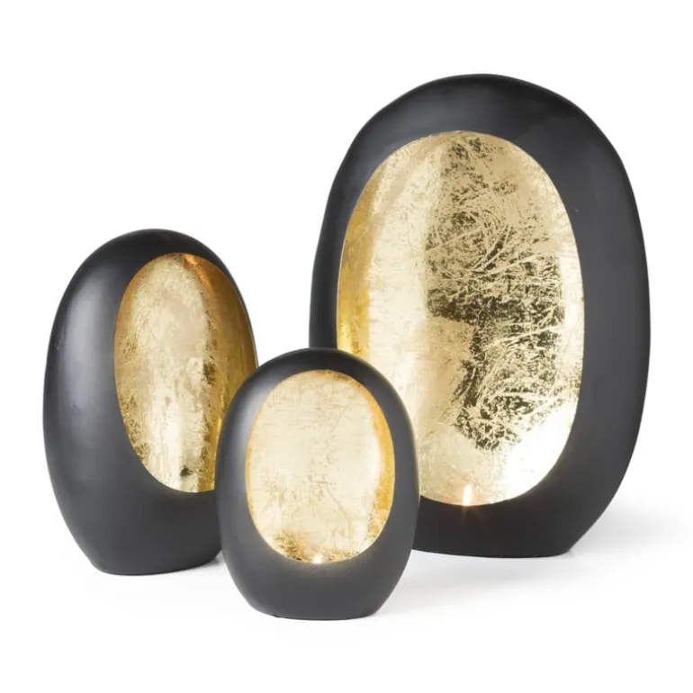 Theelichthouder Egg - middel - 18x9x24 cm