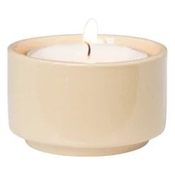 Theelichthouder mini - beige - ø5x3 cm