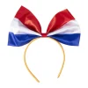 Tiara met strik - oranje/rood/wit/blauw