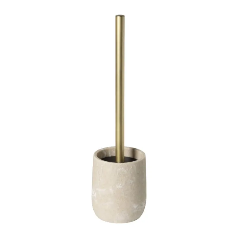 Toiletborstel marmer - beige - ø10x37 cm