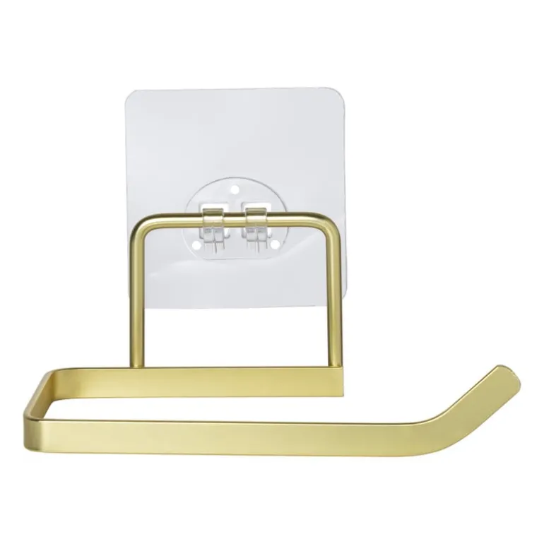 Toiletrolhouder - goudkleurig - 13.7x7x11 cm